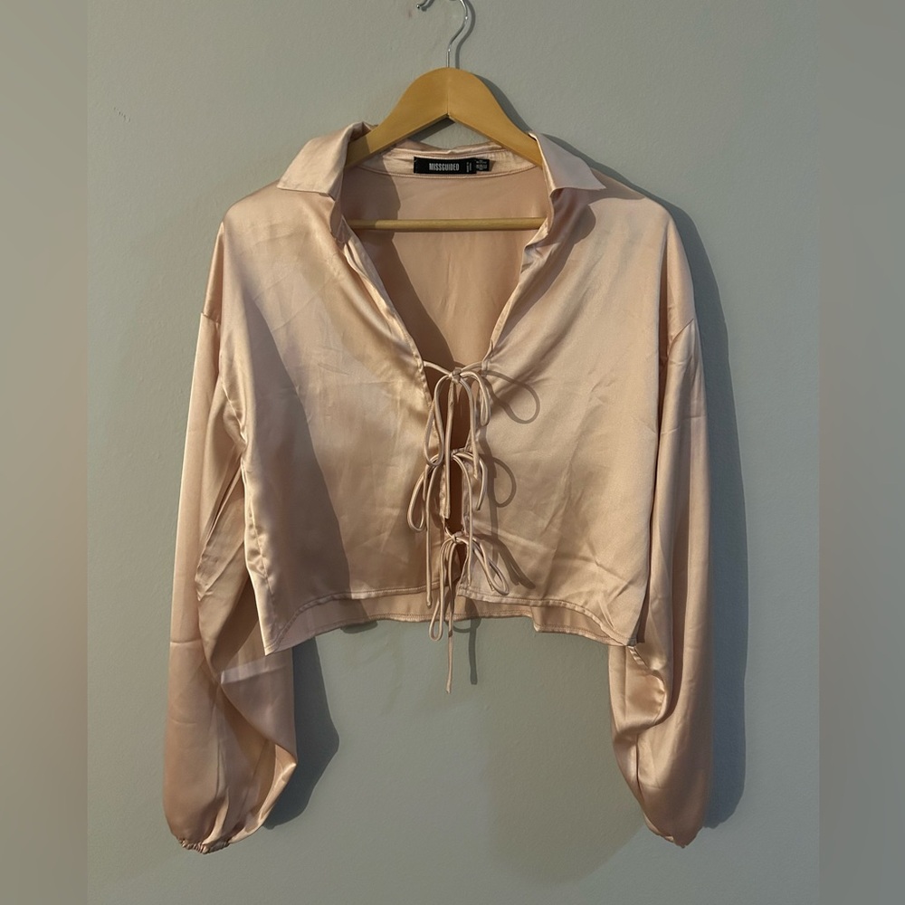 Pink Satin Top
